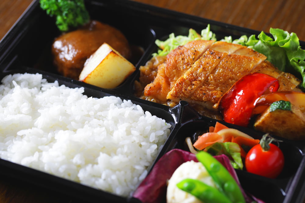 Karuizawa Monzen Yoshoku Fujiya Togo Menu Feast Chicken & Hamburger Bento