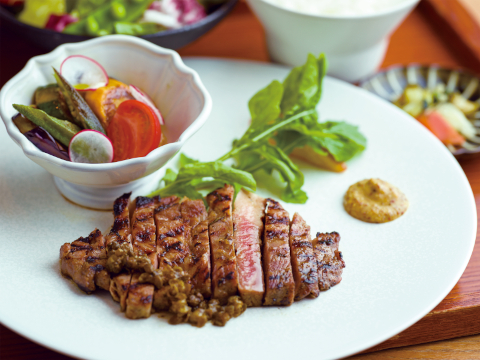 腌烤信州米猪肩肉 配夏季蔬菜 の商品画像