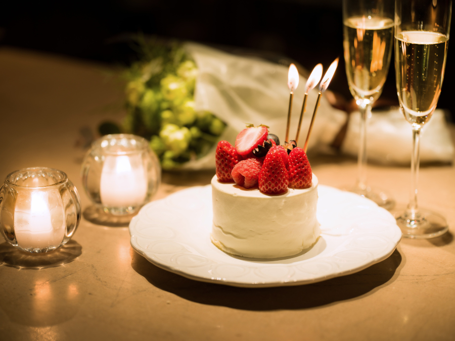 メッセージ付きケーキ