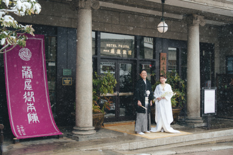 ＜1月 46名＞雪景色に包まれる　冬ならではのウェディング
