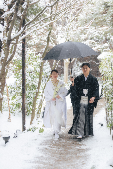 ＜1月 46名＞雪景色に包まれる　冬ならではのウェディング